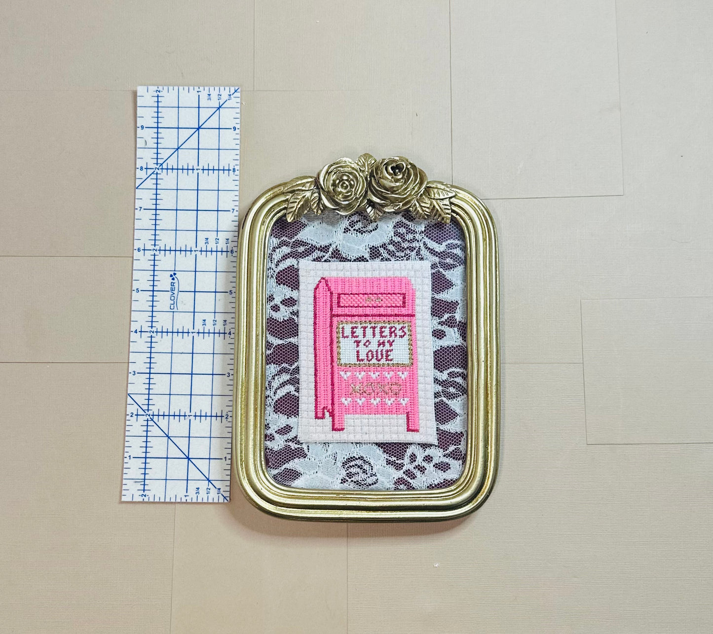 Letters To My Love Needlepoint Frame