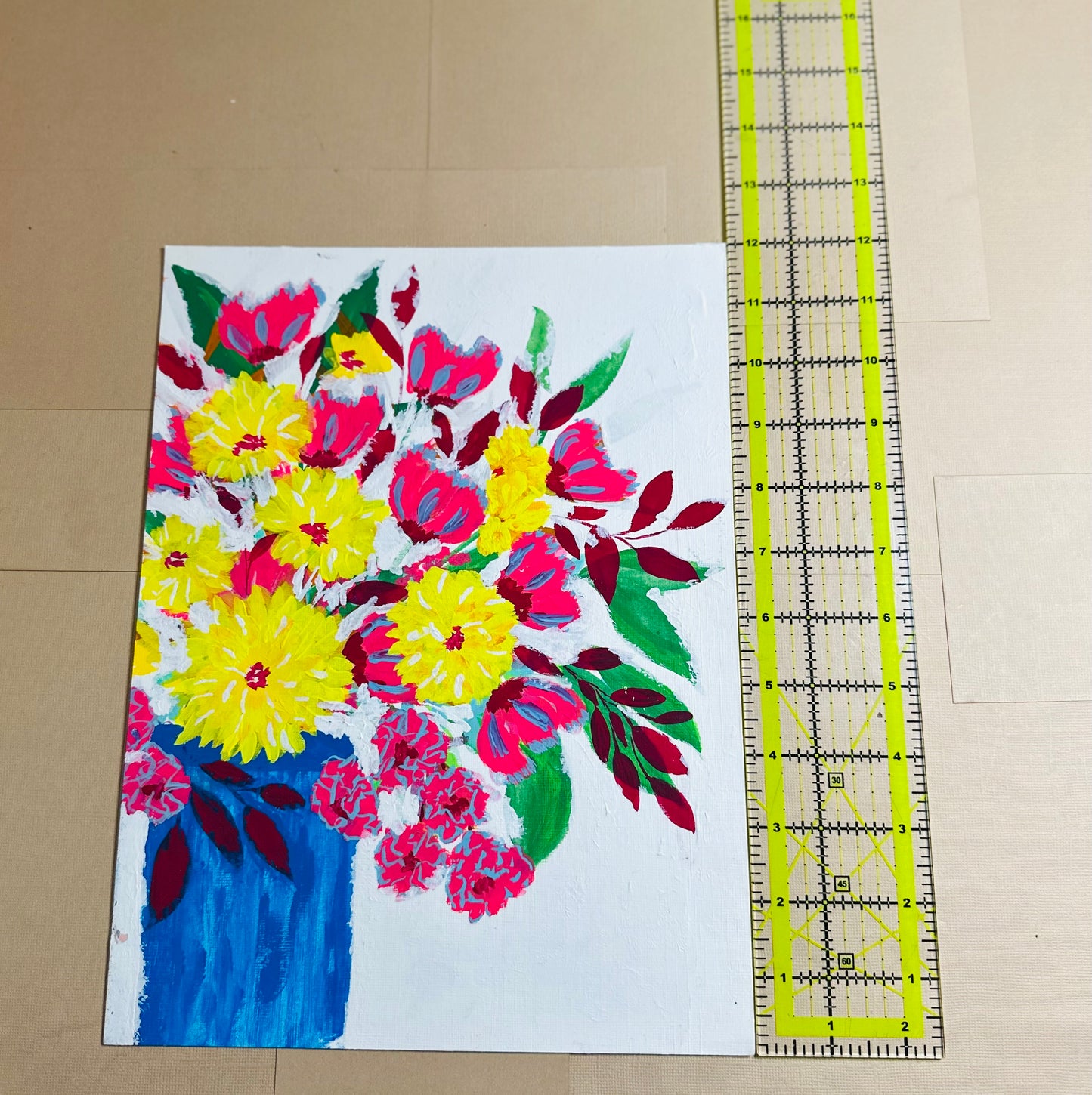 Claudia Heyer Mixed Media Art: Floral Vase Collection