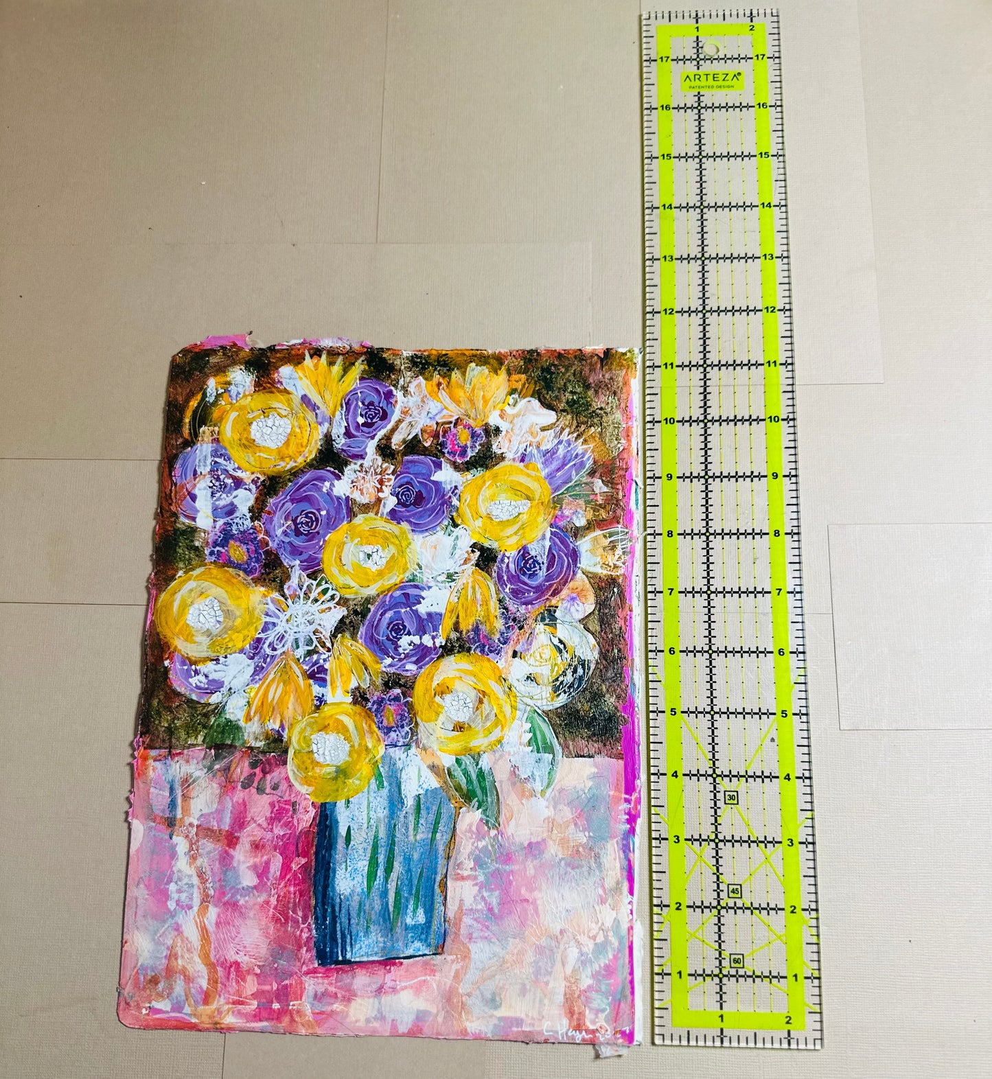 Claudia Heyer Mixed Media Art: Floral Vase Collection