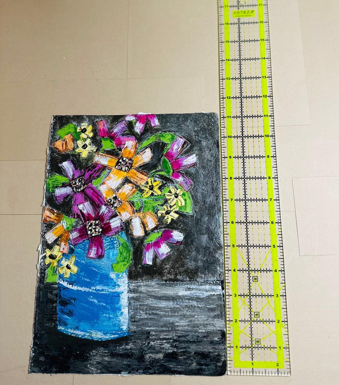 Claudia Heyer Mixed Media Art: Floral Vase Collection