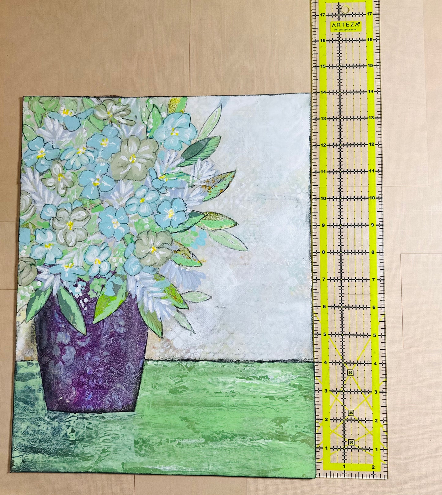 Claudia Heyer Mixed Media Art: Floral Vase Collection