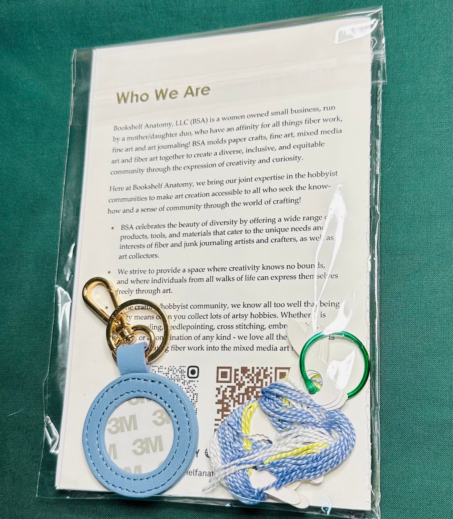 Self-Finishing Hand Painted Needlepoint Keychain
