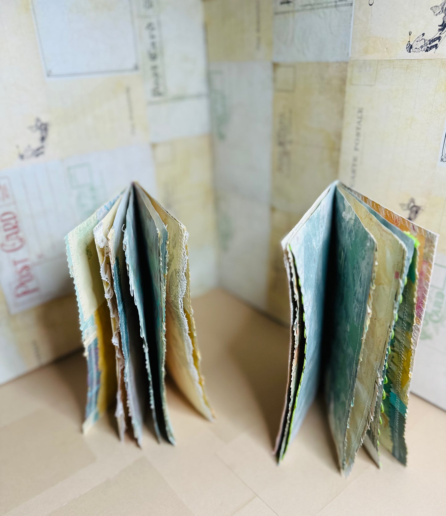 Gelli-Printed Signature Pages for Junk/Art Journal