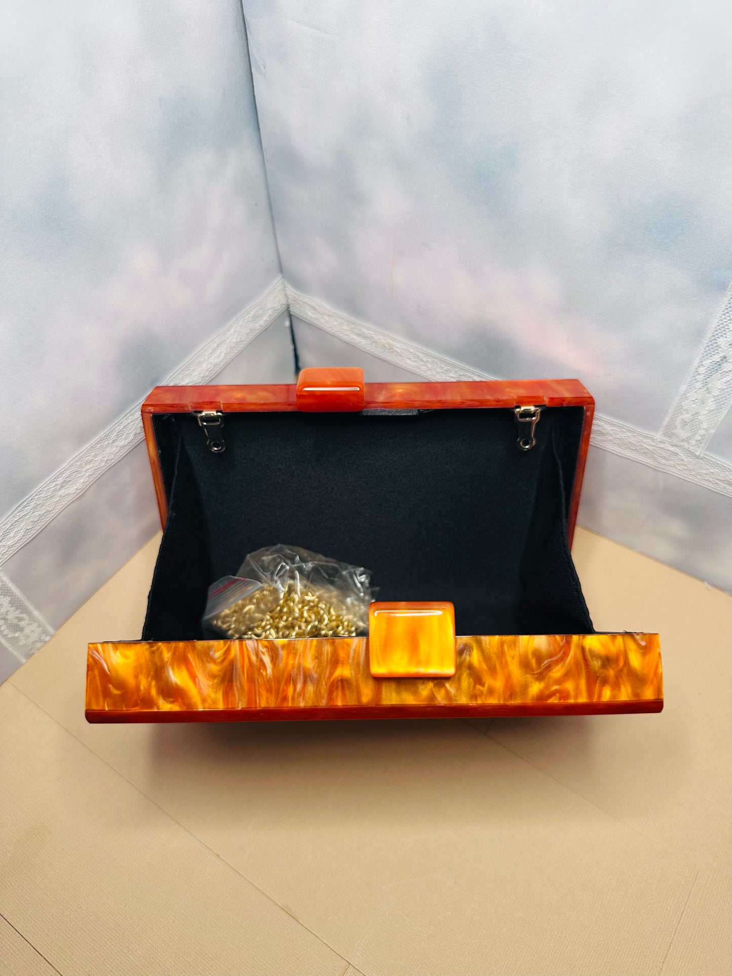 Self Finishing Acrylic Box Clutch