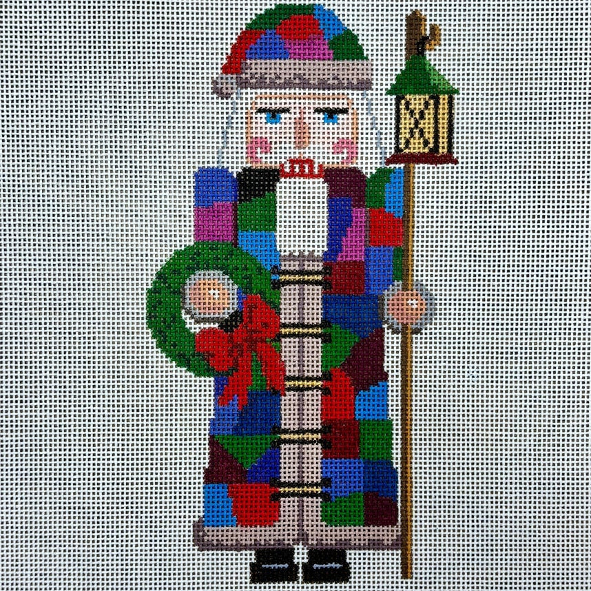 Patchwork Santa Nutcracker 6.5" SR4255