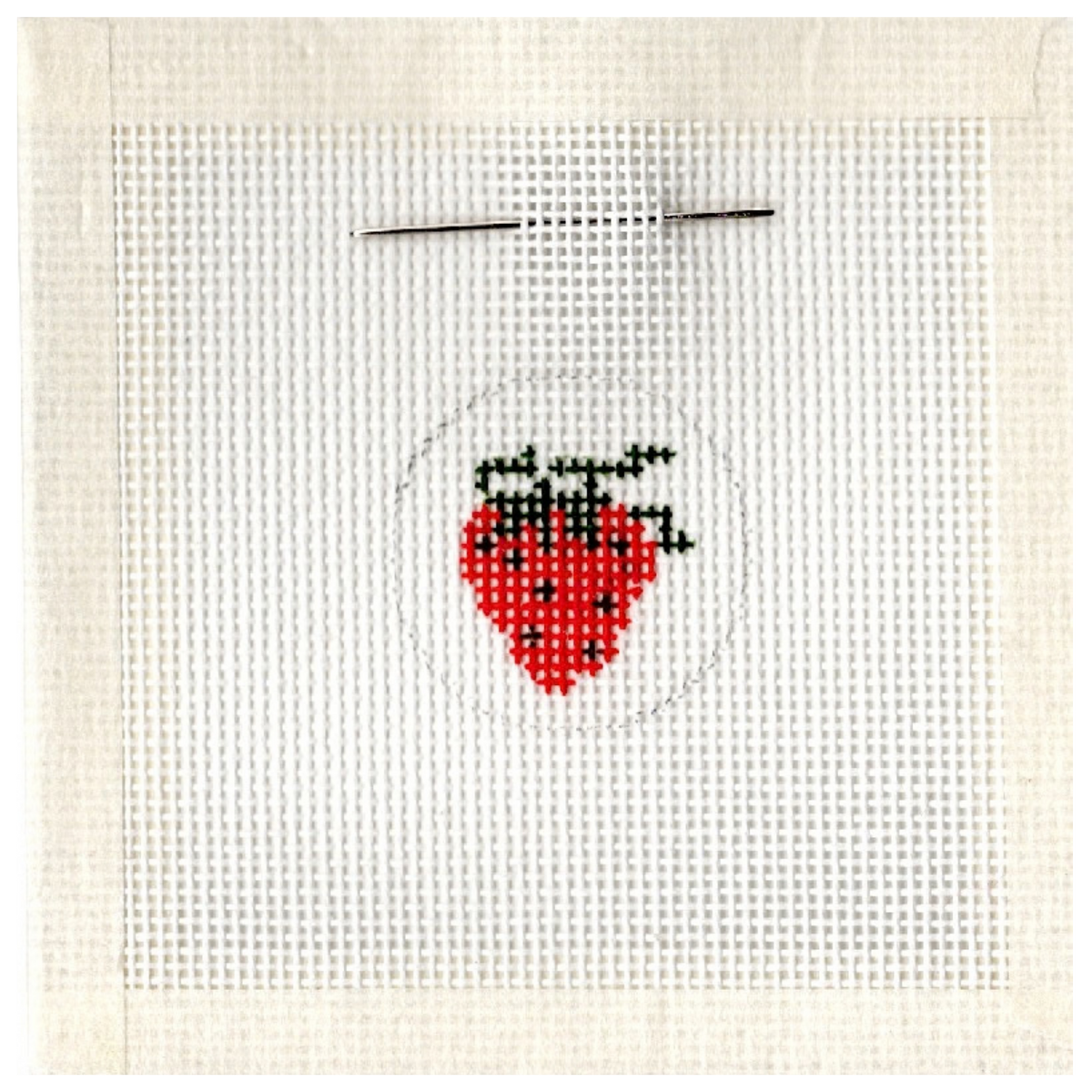 Strawberry Keyfob Round
