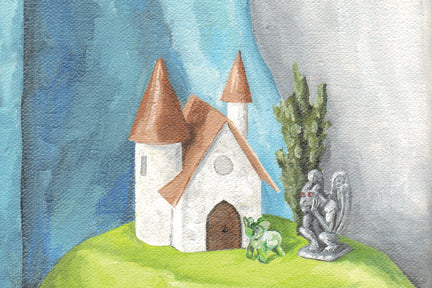 Hiking Through a Mystic Valley Oil Painting Prints