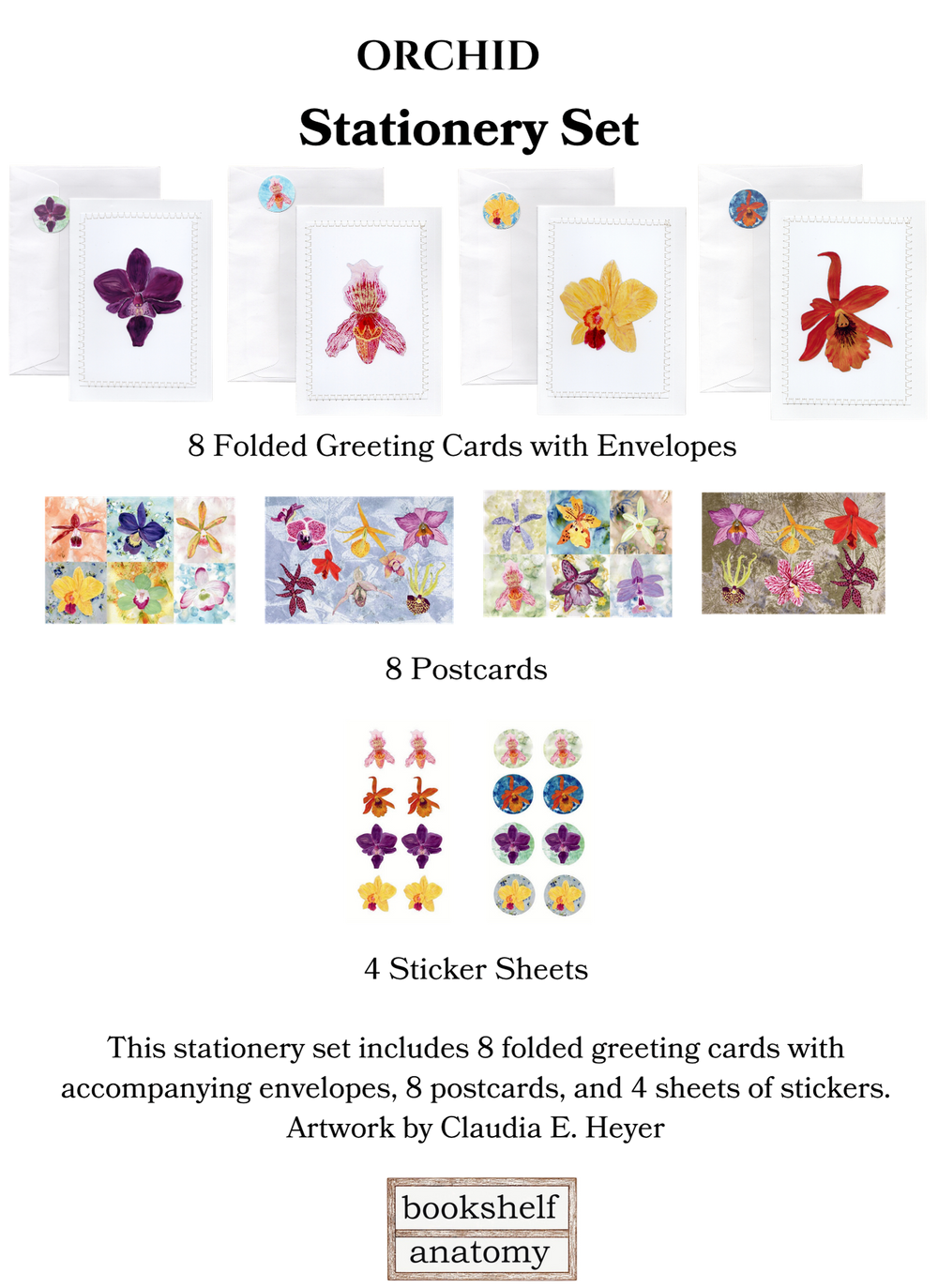 Orchid Stationery Card Set