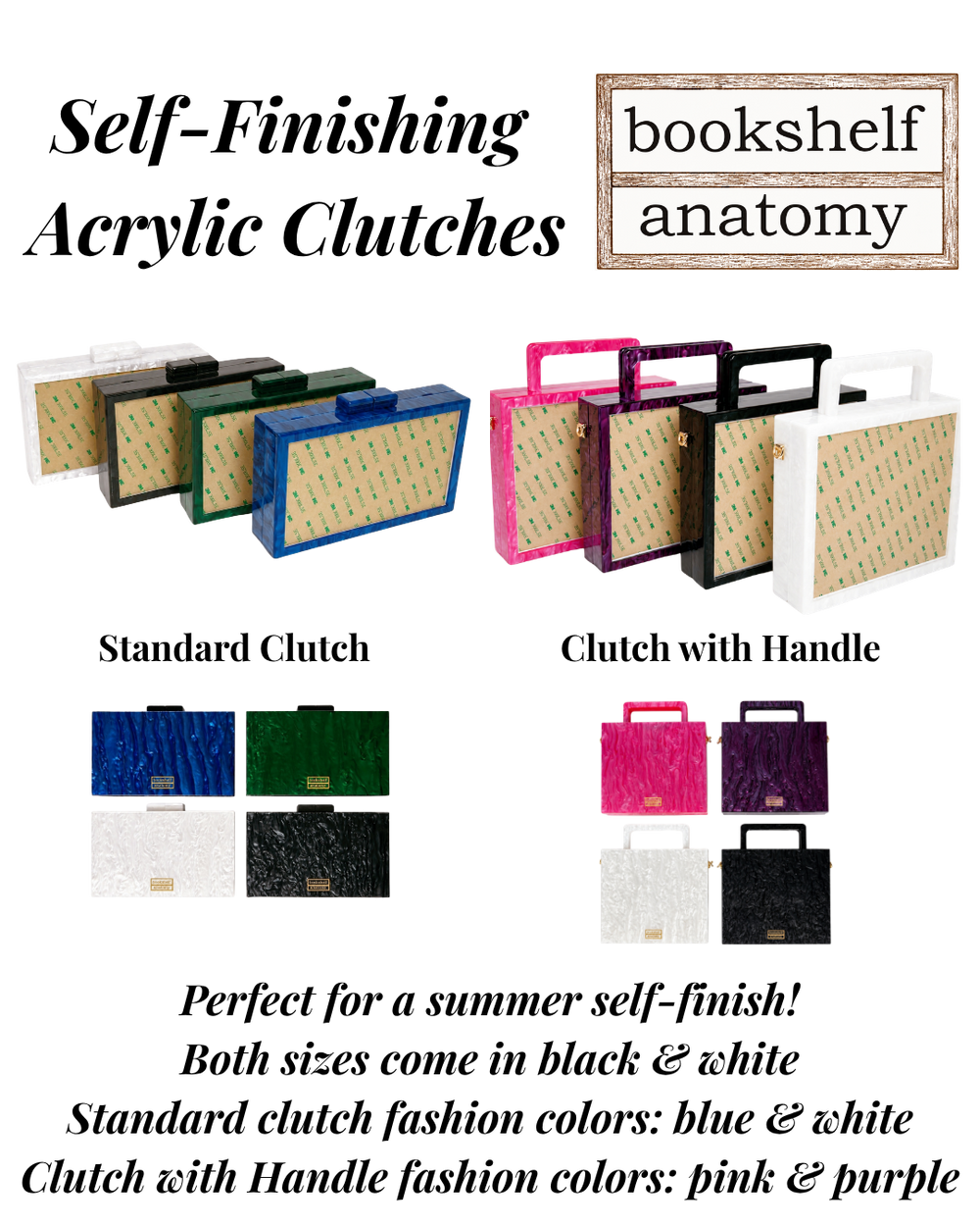 Self Finishing Acrylic Box Clutches