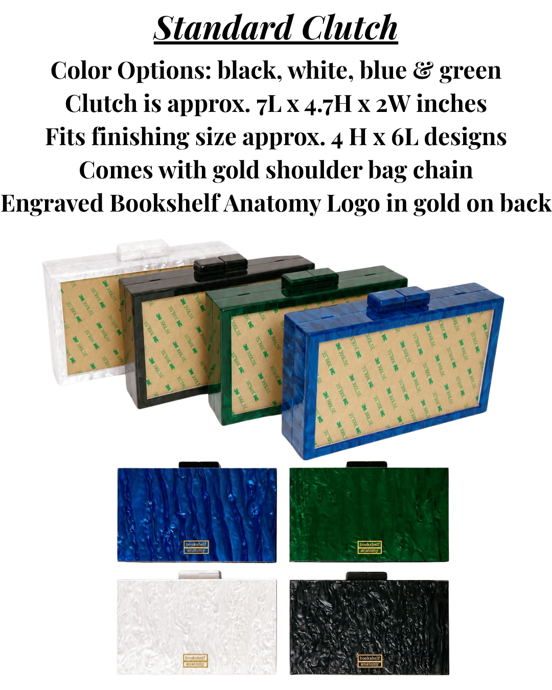 Self Finishing Acrylic Box Clutches