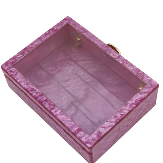 Acrylic Self-Finishing Clutch, Clear Window