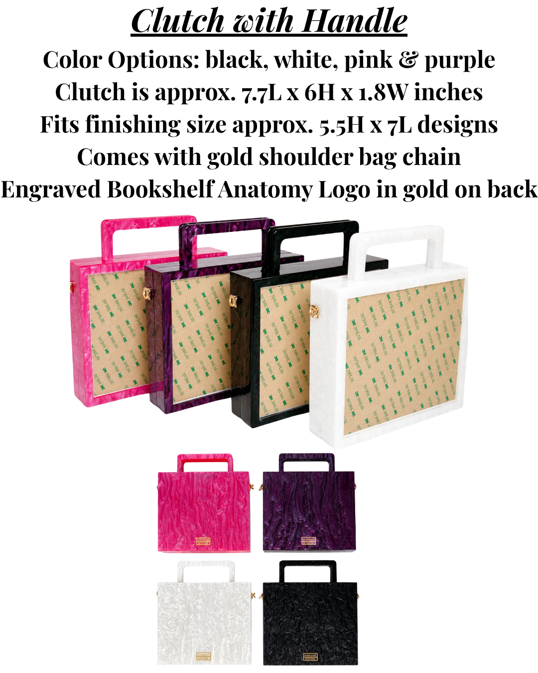 Self Finishing Acrylic Box Clutches