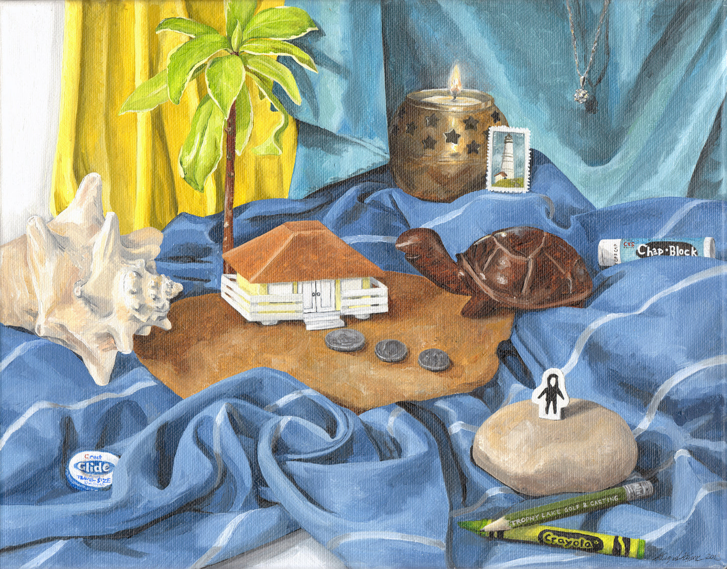 Relaxing on a Tropical Island Oil Painting