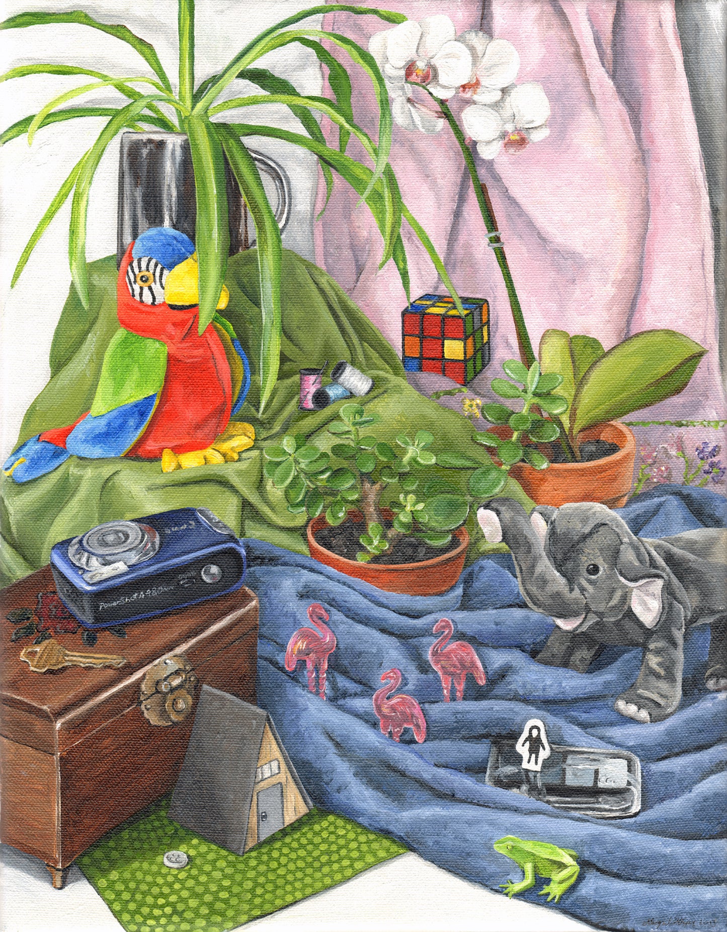 Rafting in the Rainforest Oil Painting