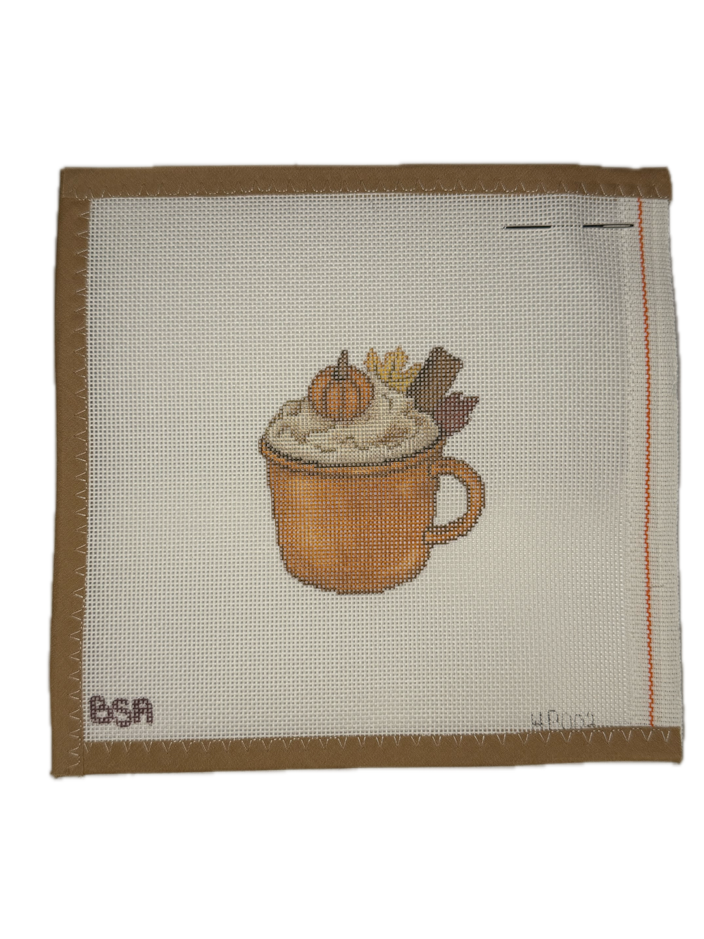 Pumpkin Spiced Latte needlepoint design