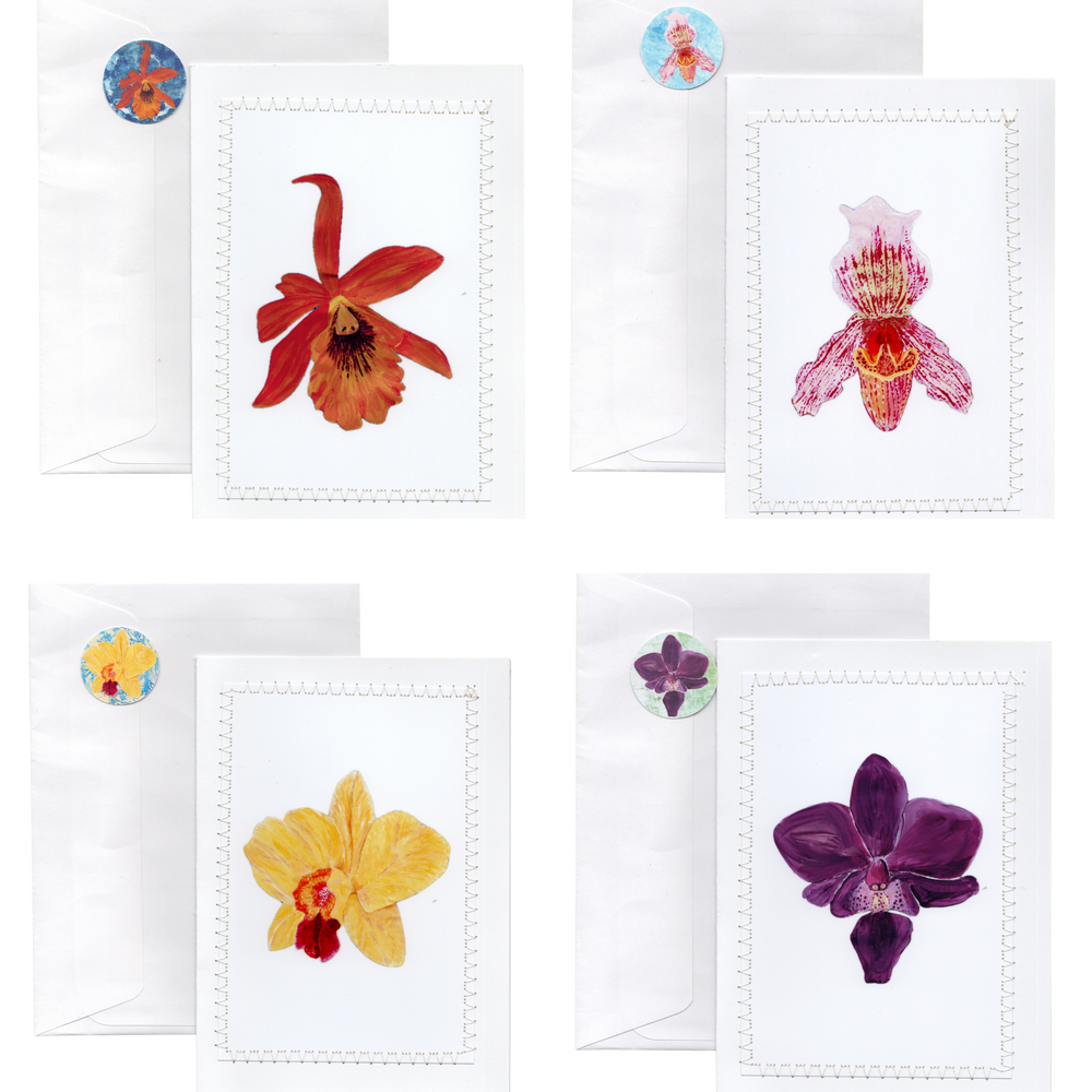 Orchid Stationery Card Set