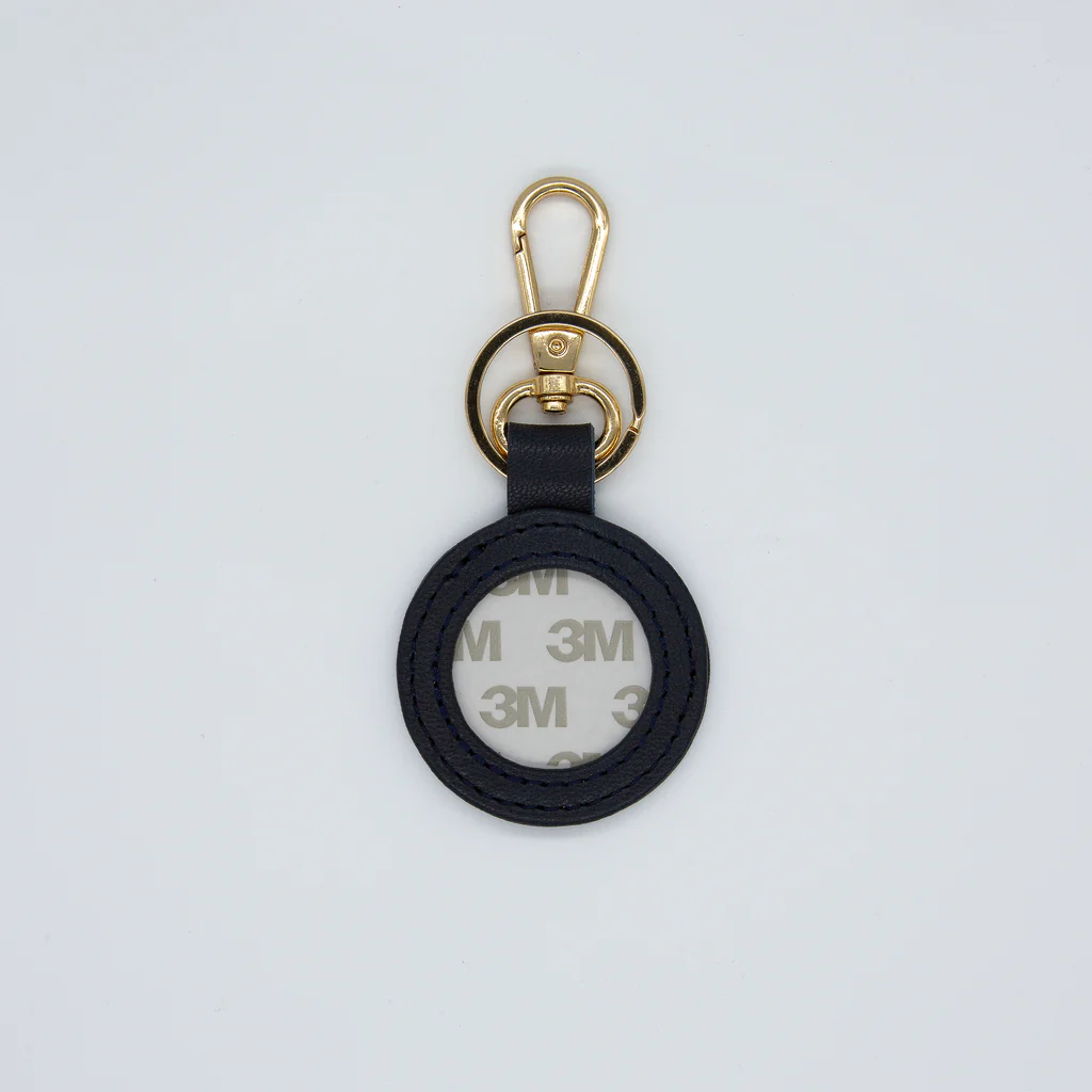 Round Leather Key Fob