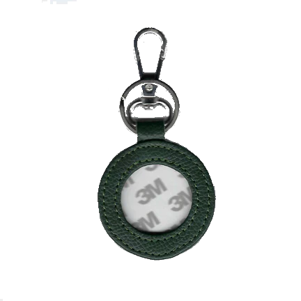 Round Leather Key Fob