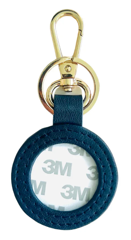 Round Leather Key Fob