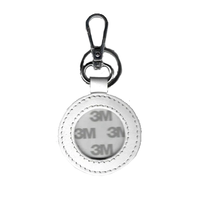 Round Leather Key Fob