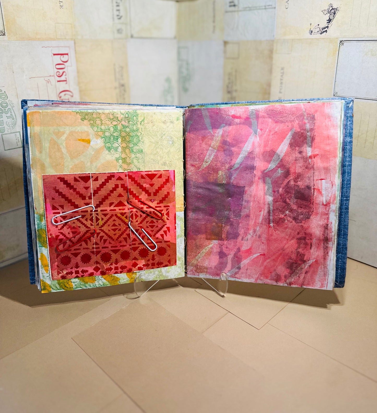 Gelli-Print Paper Junk Journal