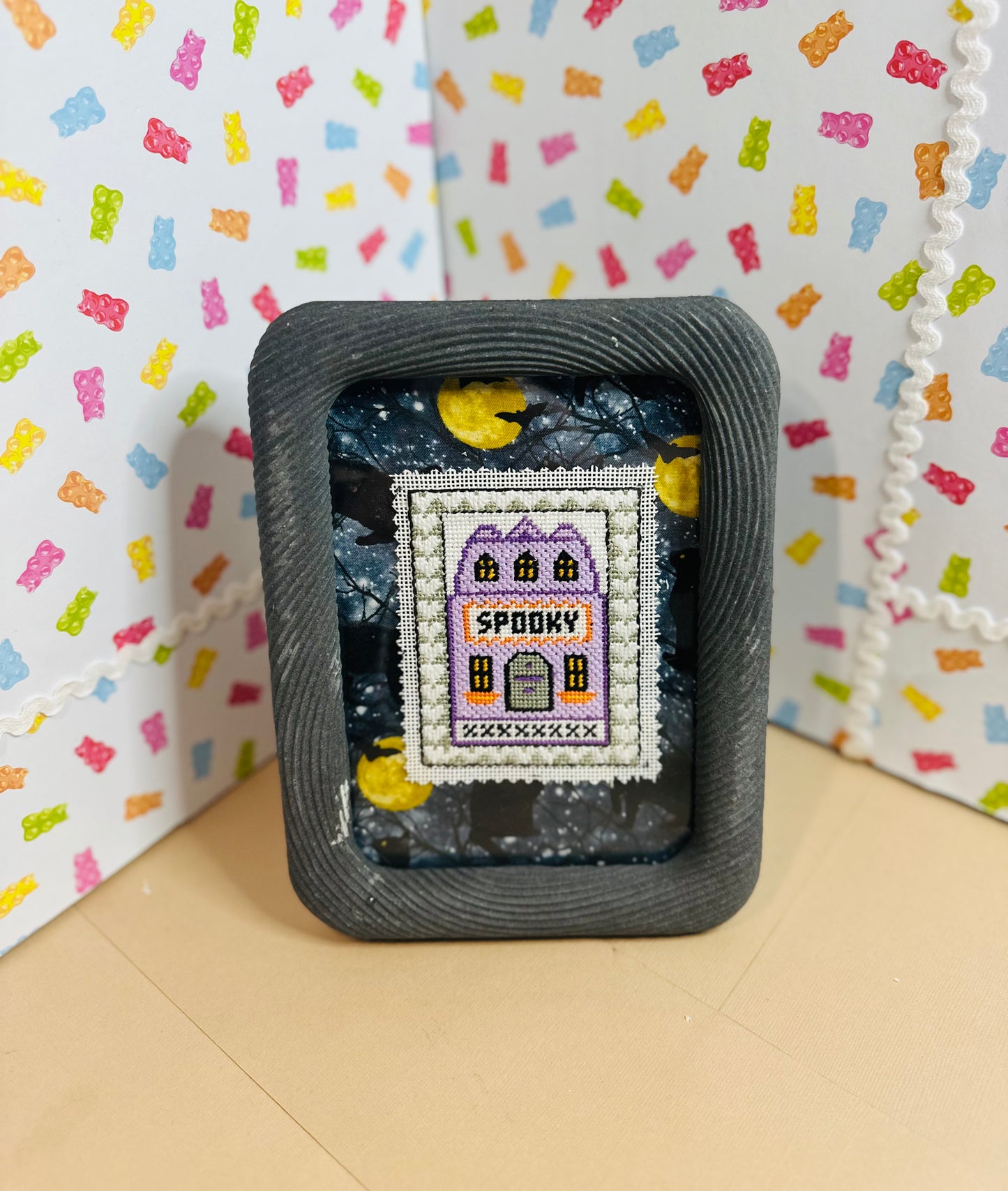 Spooky Needlepoint Frame
