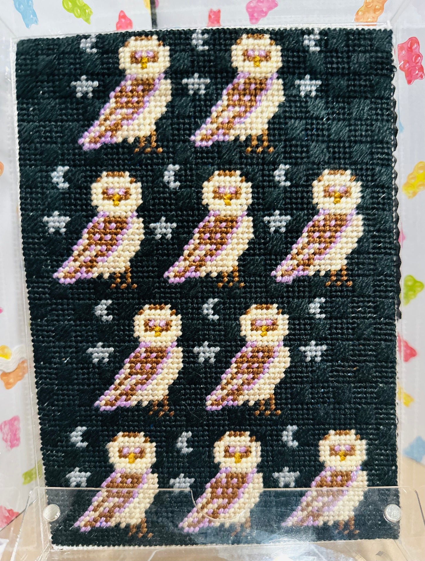 Owl Acrylic Needlepoint Tray