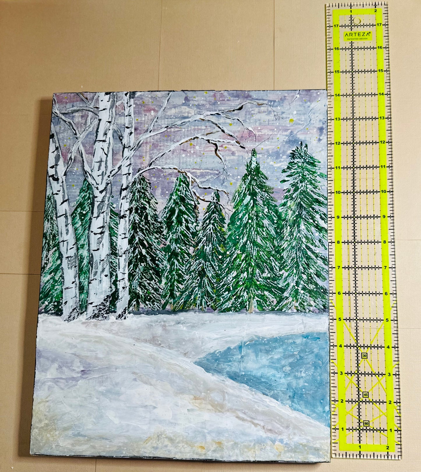 Claudia Heyer Mixed Media Art: Winter Landscape Collection