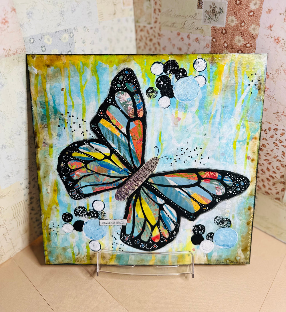 Peace as a Practice mixed-media artwork