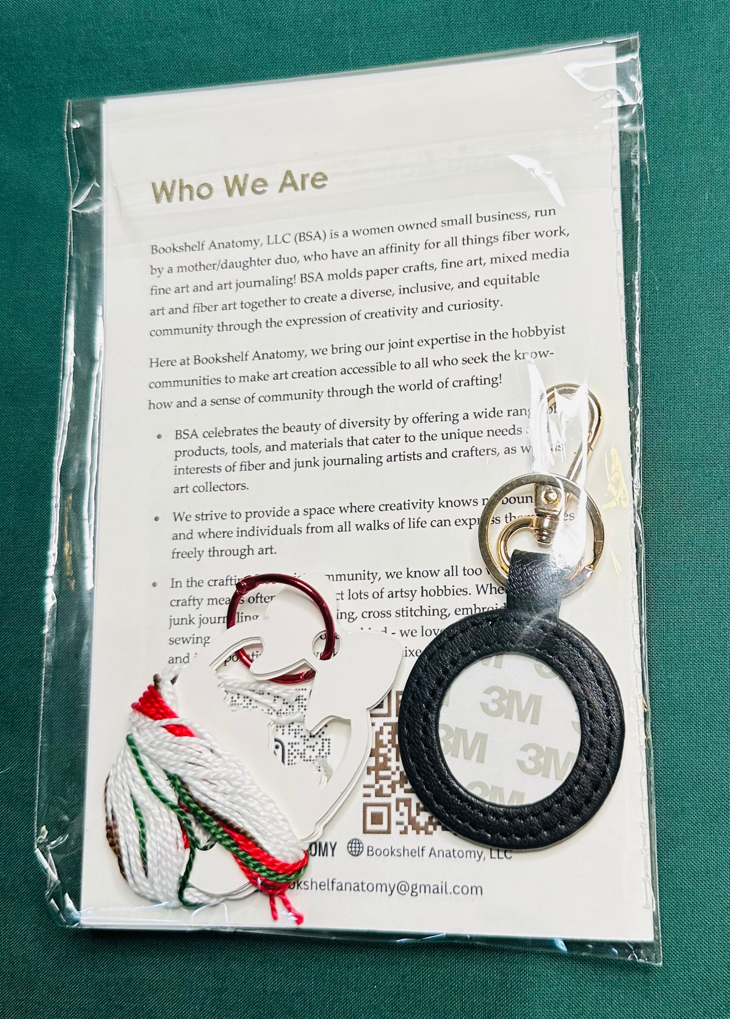Self-Finishing Hand Painted Needlepoint Keychain
