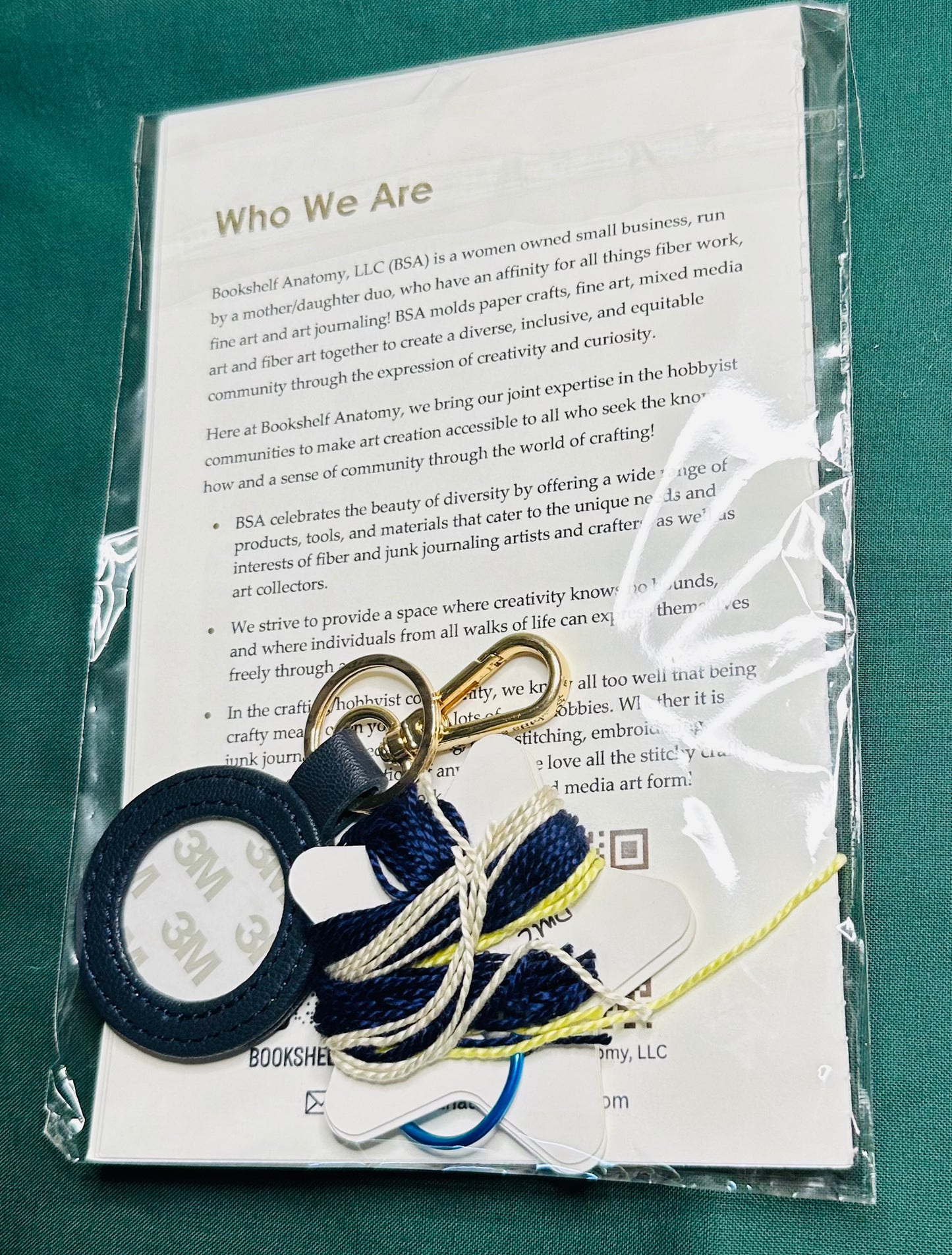 Self-Finishing Hand Painted Needlepoint Keychain