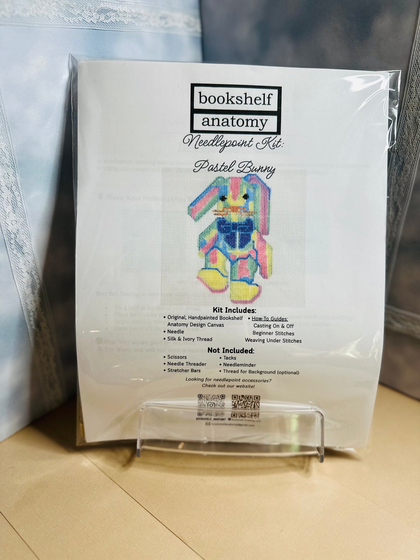 Bookshelf Anatomy Designs Needlepoint Kits