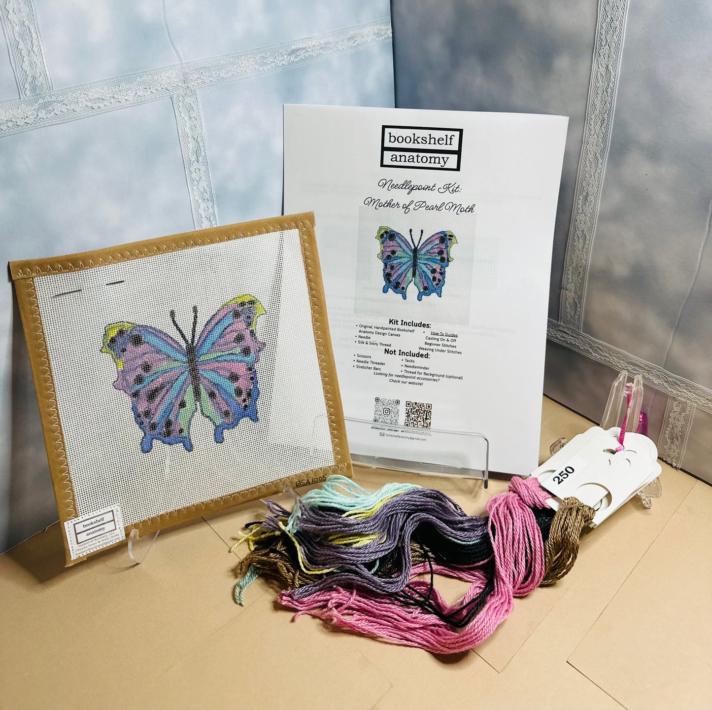Bookshelf Anatomy Designs Needlepoint Kits