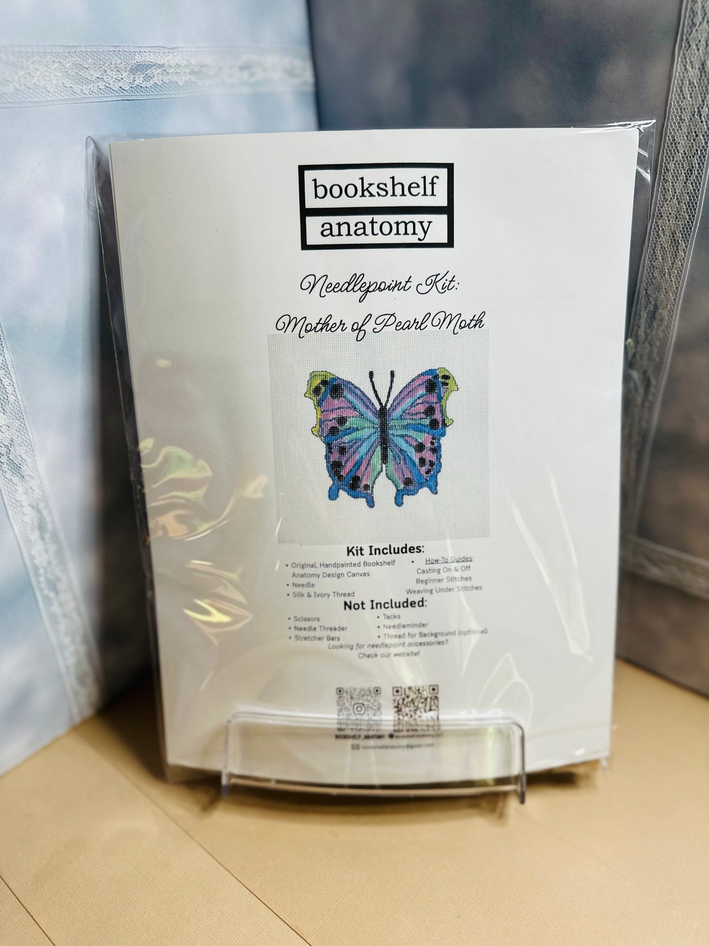 Bookshelf Anatomy Designs Needlepoint Kits