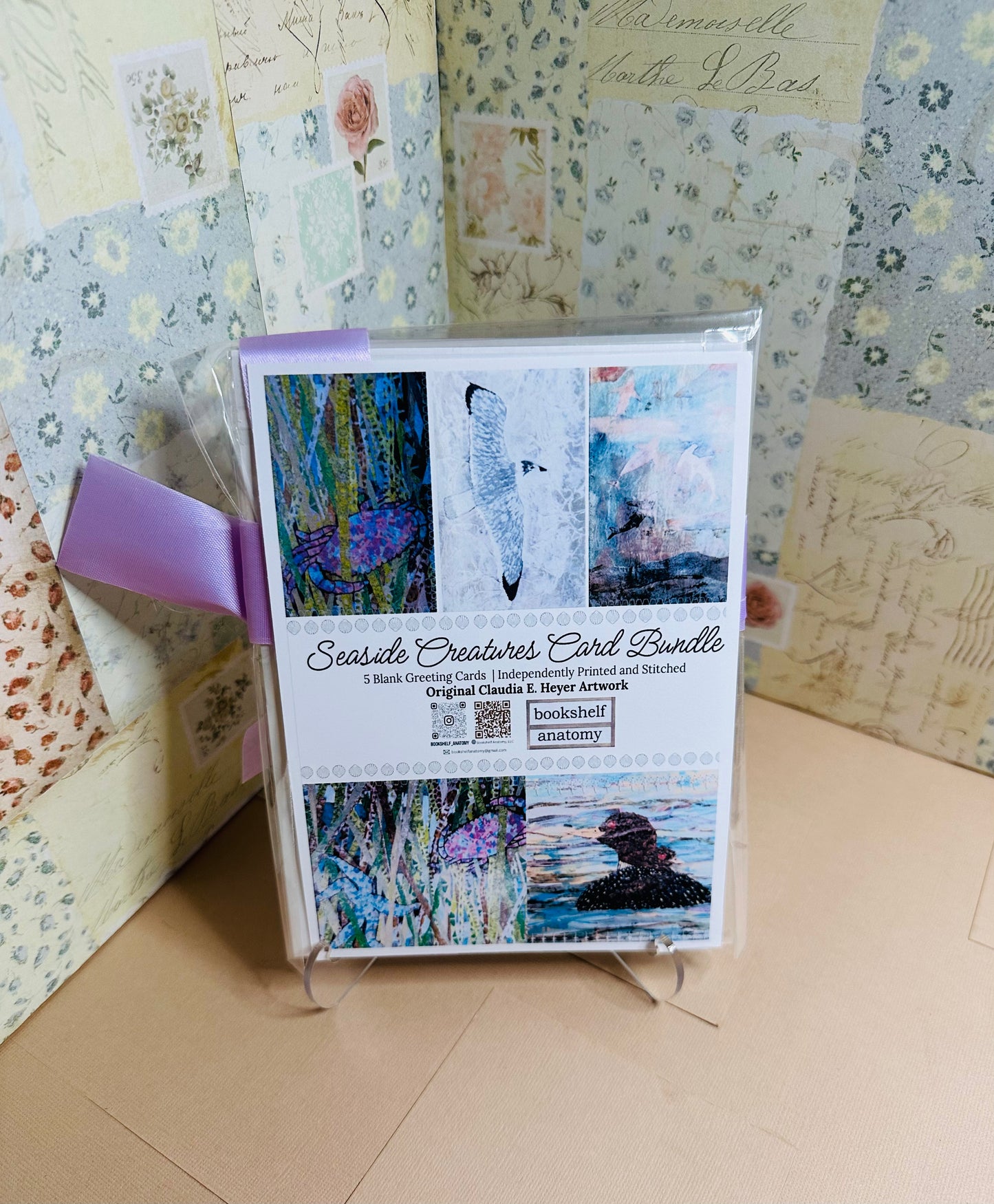 Blank Greeting Card Bundle, Seaside Creatures Collection