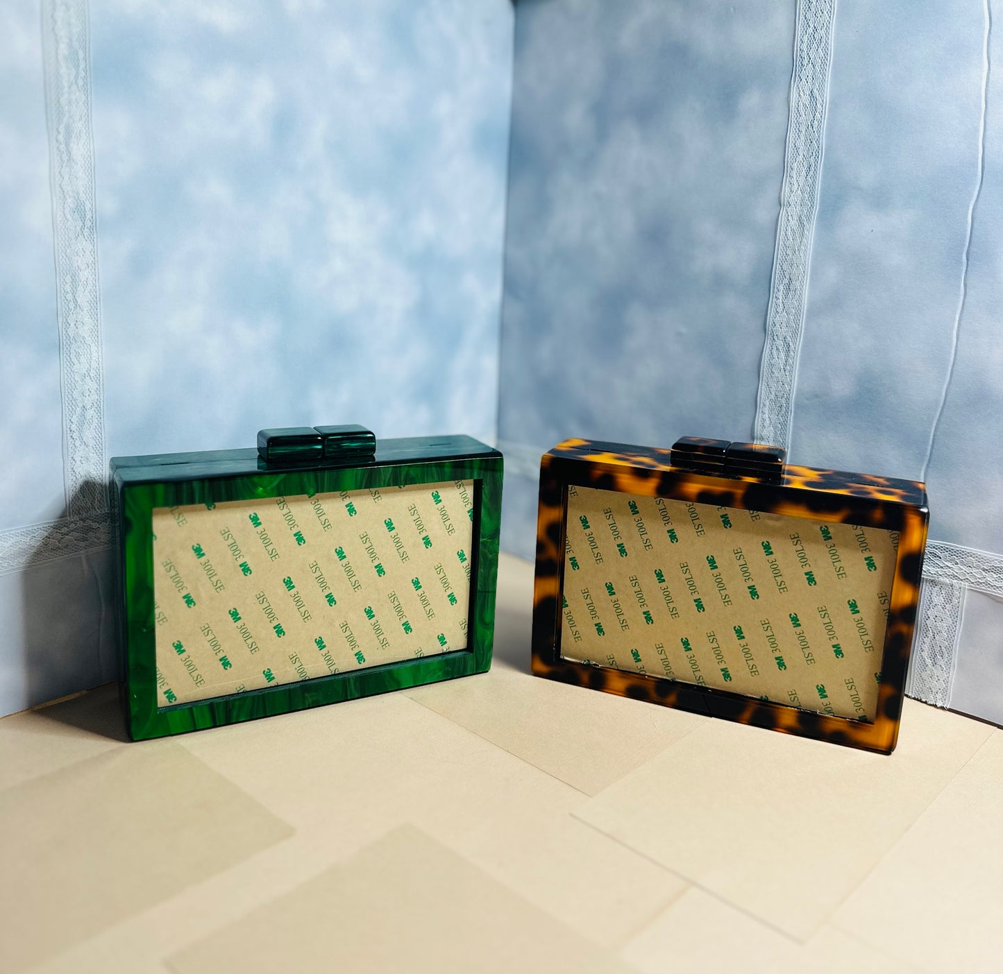 Self Finishing Acrylic Box Clutch