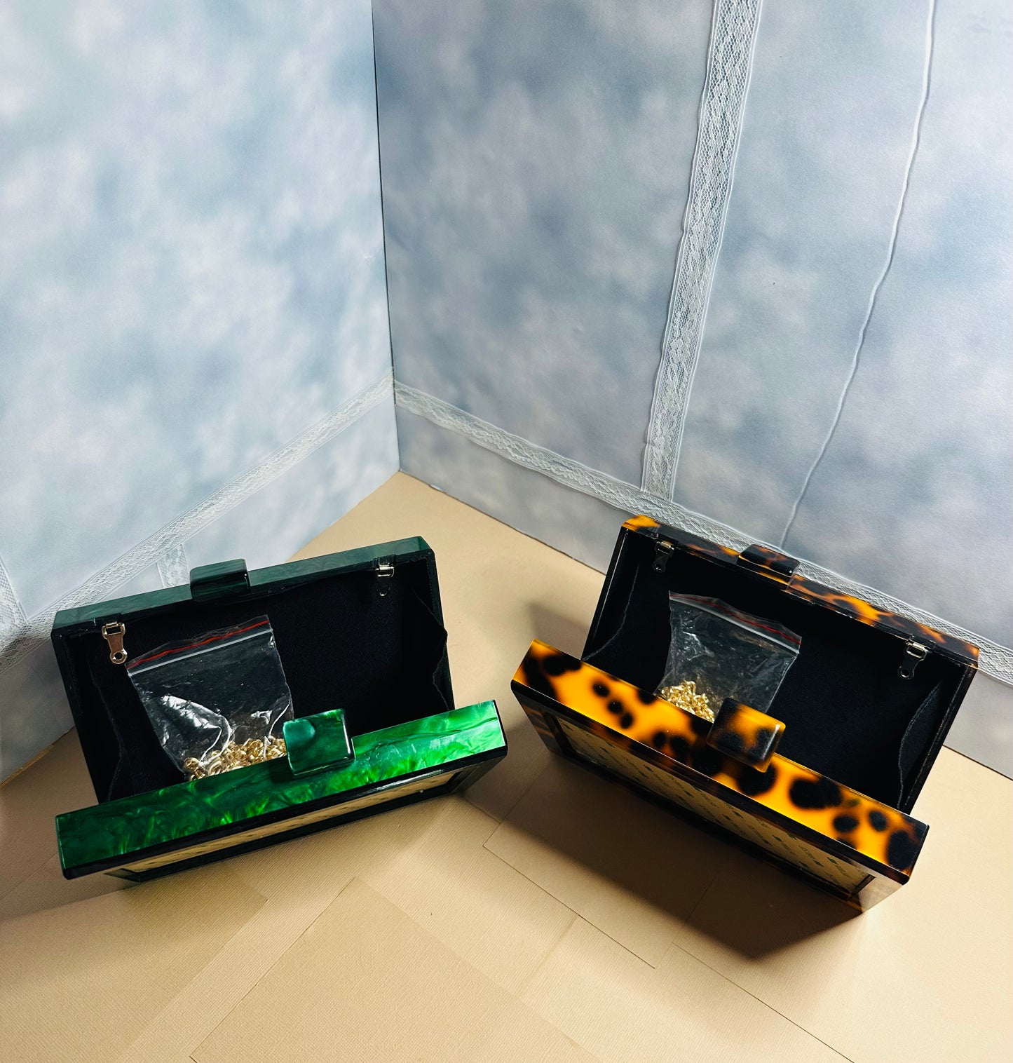 Self Finishing Acrylic Box Clutch