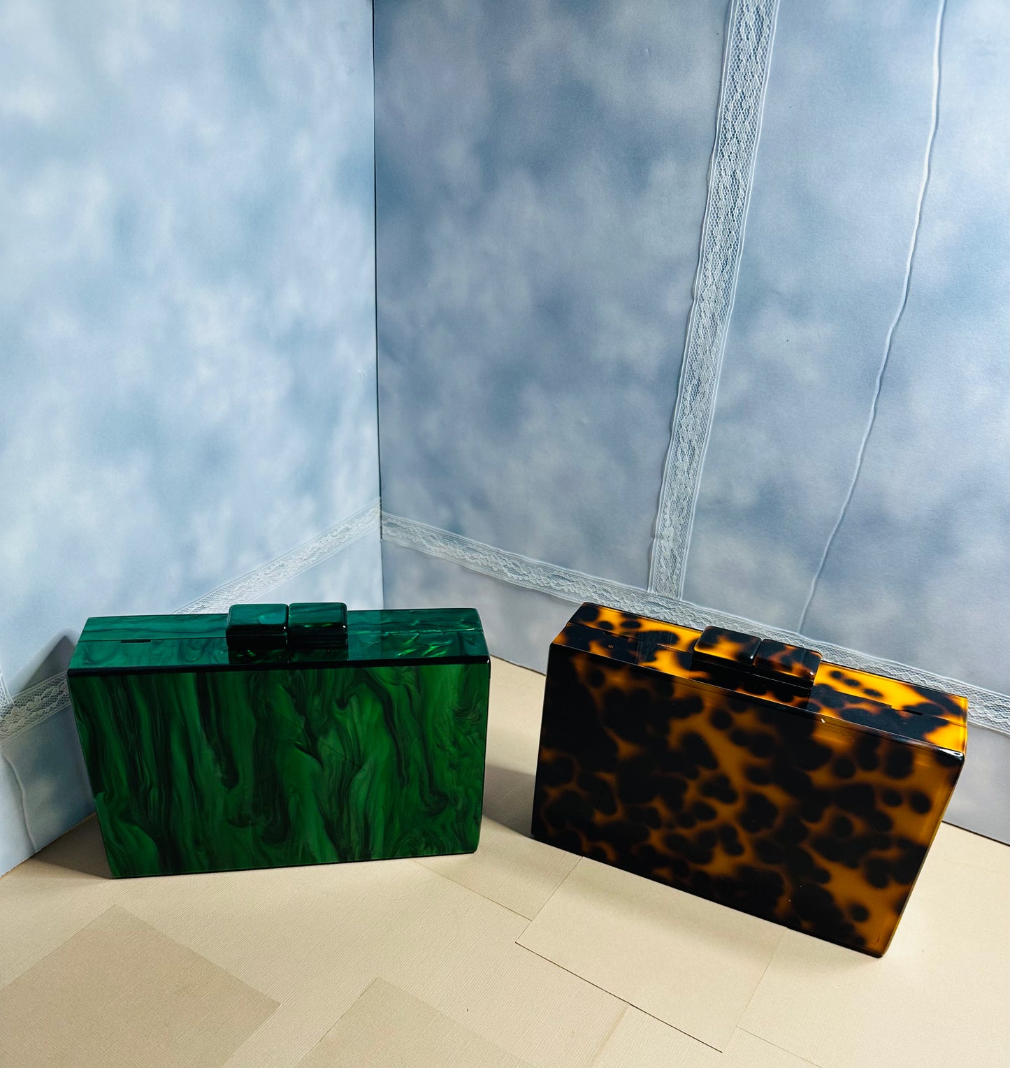 Self Finishing Acrylic Box Clutch