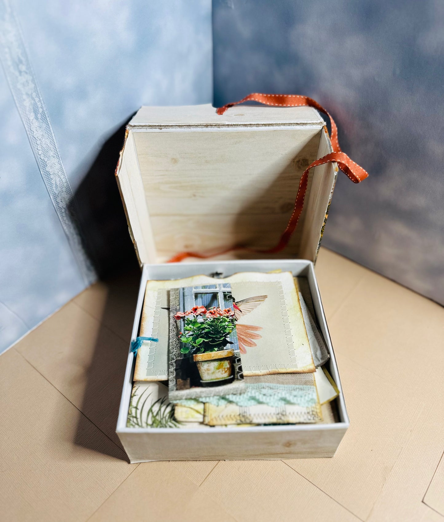 Junk Journaling Tags, Pocket Fronts and Mini-Booklet Bundle with Gift Box