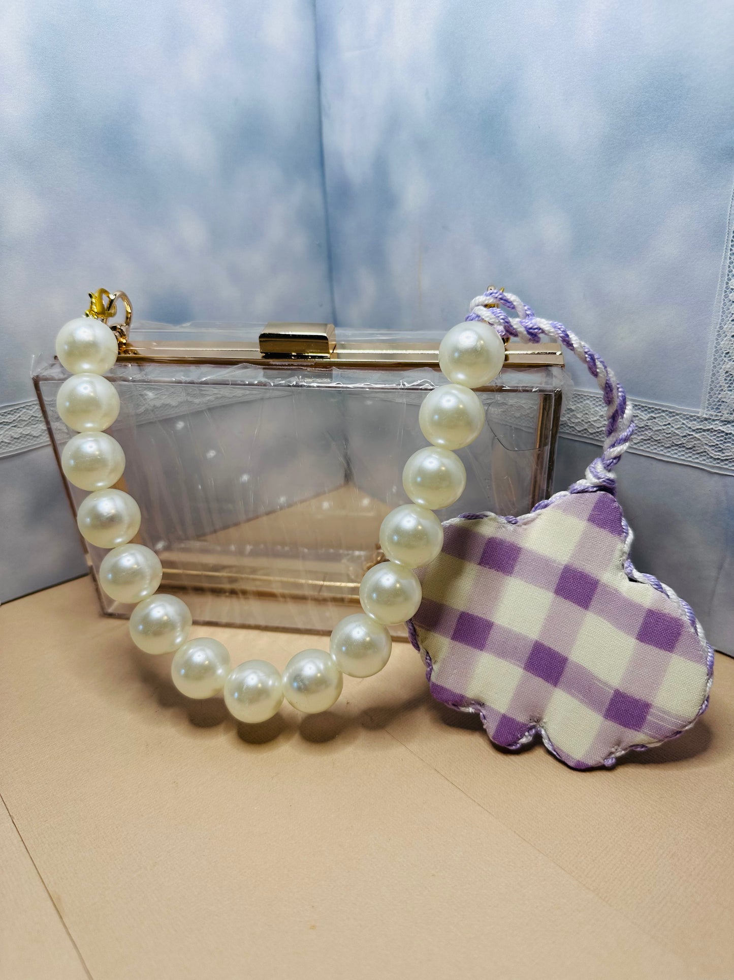 The Gingham Stitchery Orchid Needlepoint Bag Charm