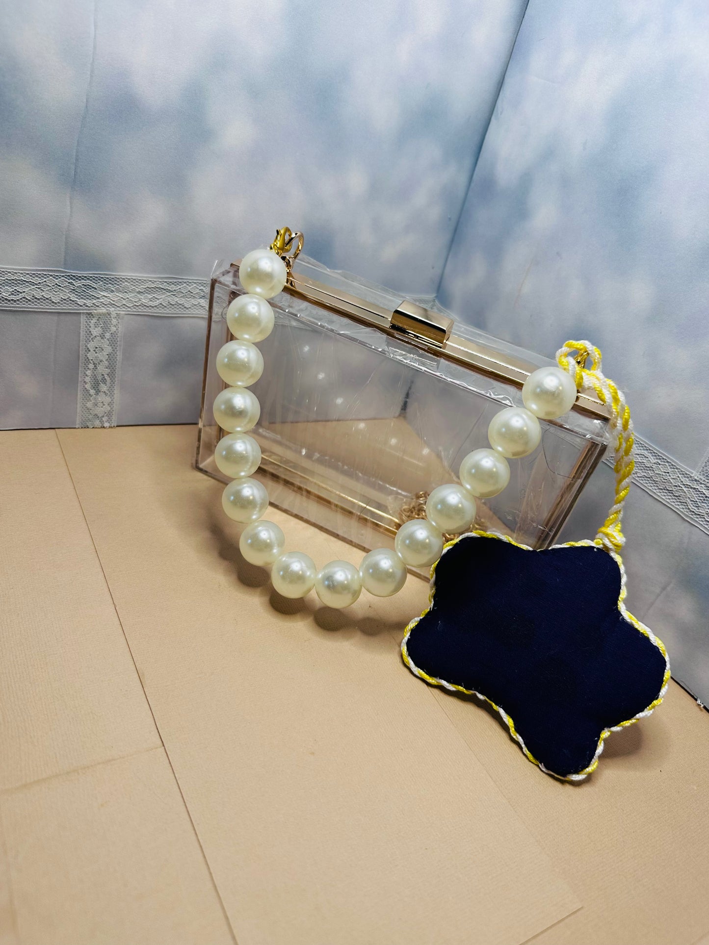 The Gingham Stitchery Orchid Needlepoint Bag Charm