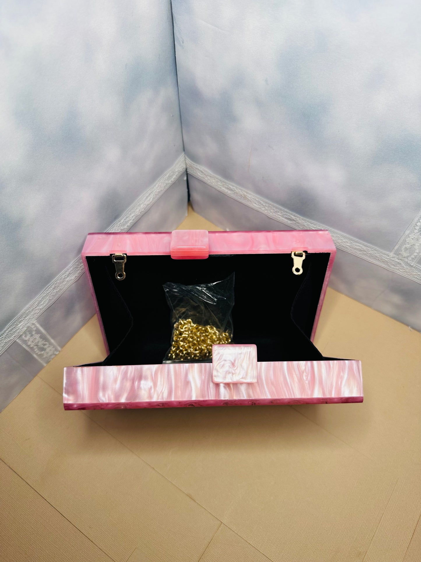 Self Finishing Acrylic Box Clutch
