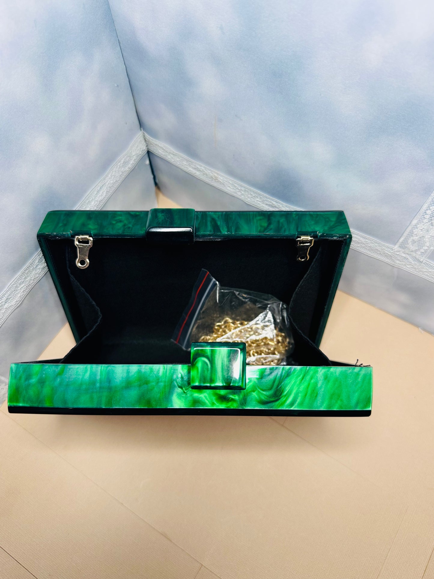 Self Finishing Acrylic Box Clutch