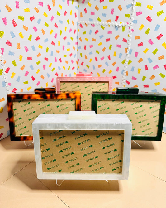 Self Finishing Acrylic Box Clutch