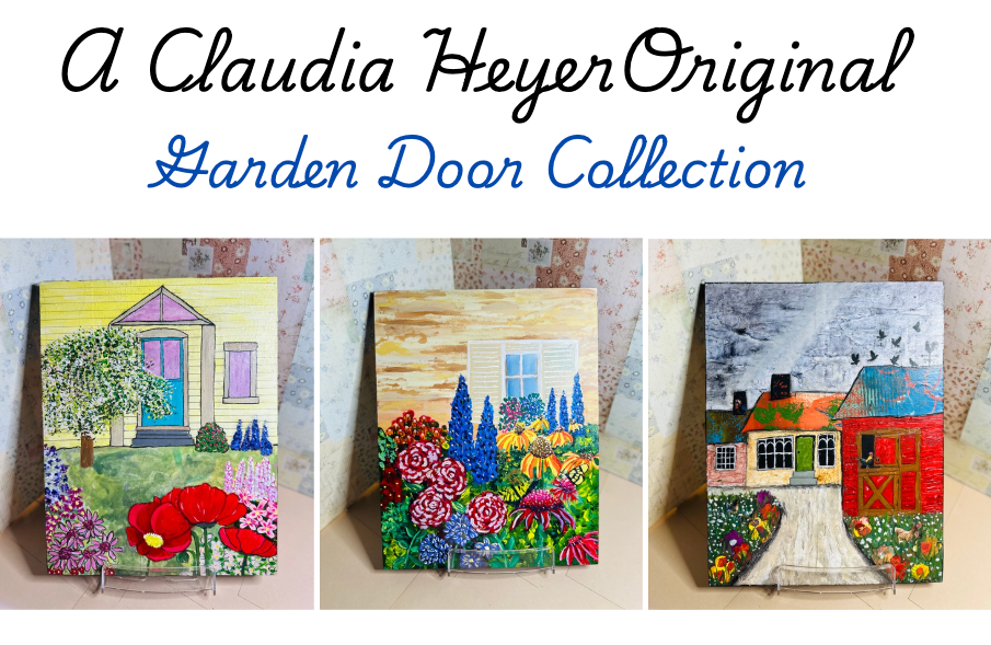 Claudia Heyer Mixed Media Art: Garden Door Collection