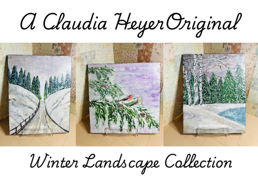 Claudia Heyer Mixed Media Art: Winter Landscape Collection