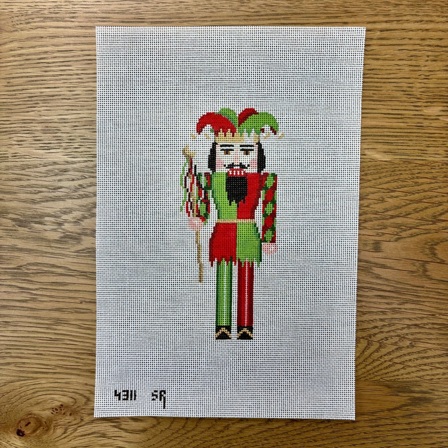 Red and Green Jester Nutcracker 6.5" SR4311