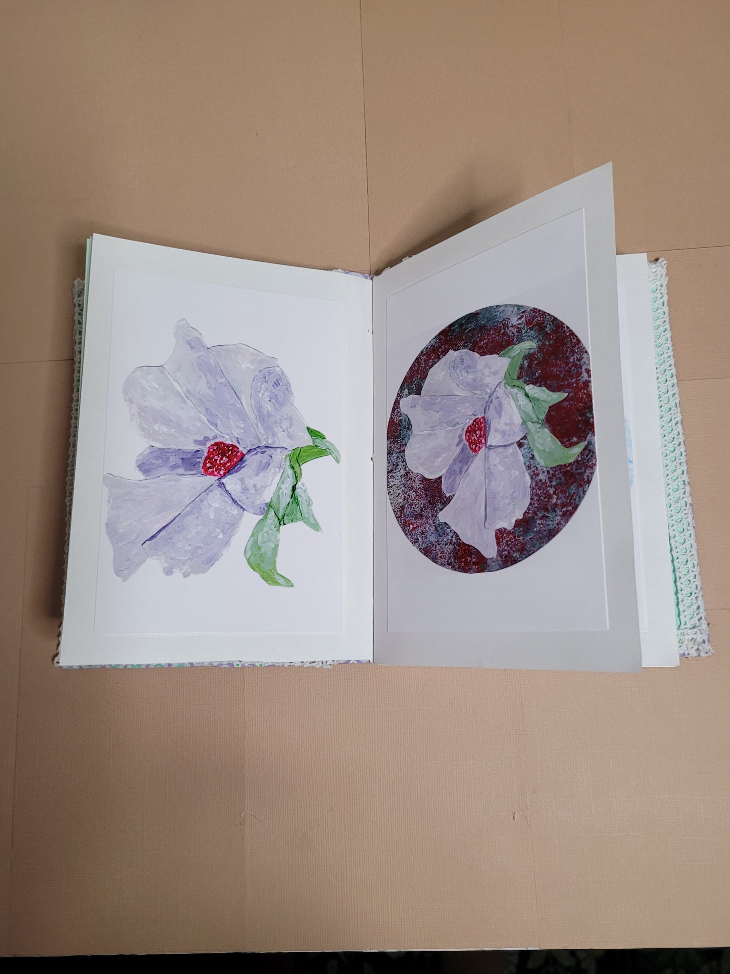 Mixed Media Book of Orchids by Claudia E. Heyer