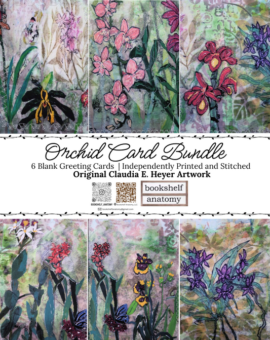 Blank Greeting Card Bundle, Orchid Collection