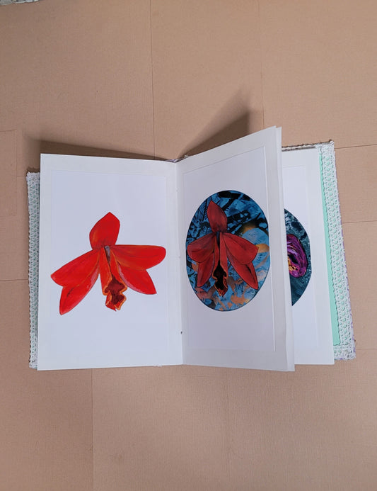 Mixed Media Book of Orchids by Claudia E. Heyer